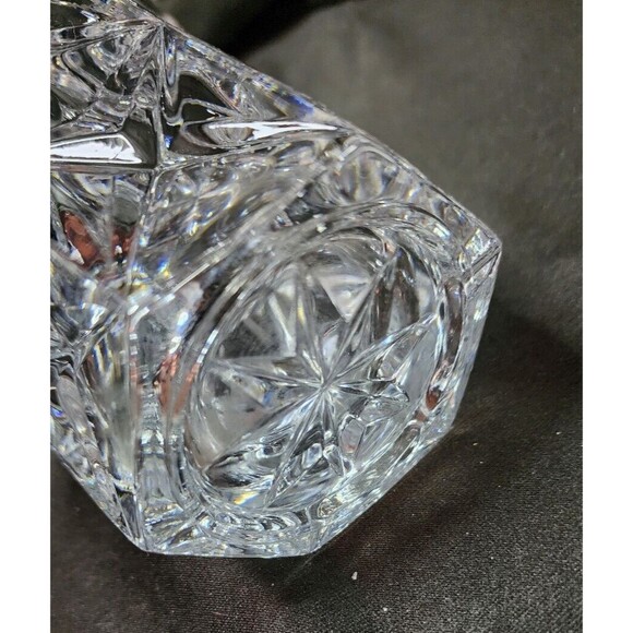 Cristal France Garanti Plus Vase Genuine Lead Crystal Star Pattern 5" - Picture 3 of 12